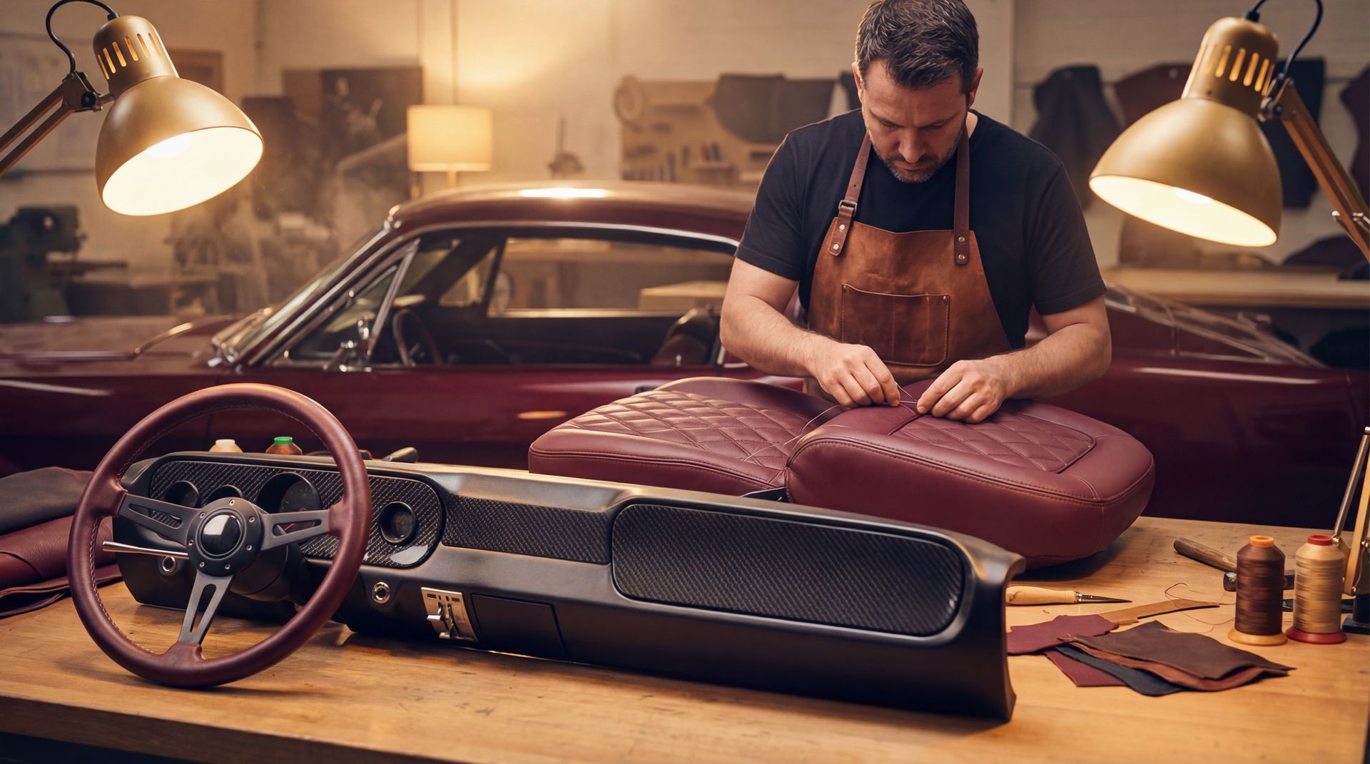 小蓝视频精选视频：经典福特野马内饰全面翻新改装视频